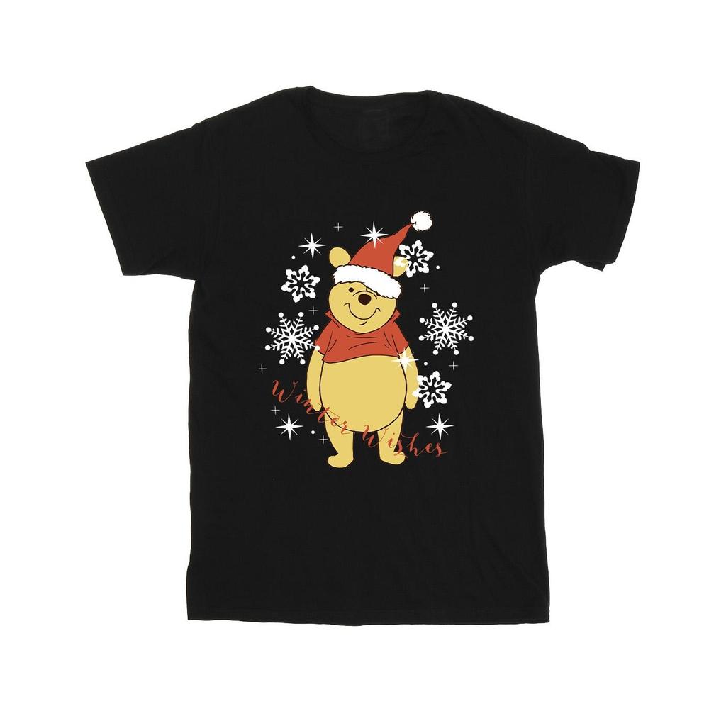 Disney Mens Winnie The Pooh Winter Wishes T-Shirt