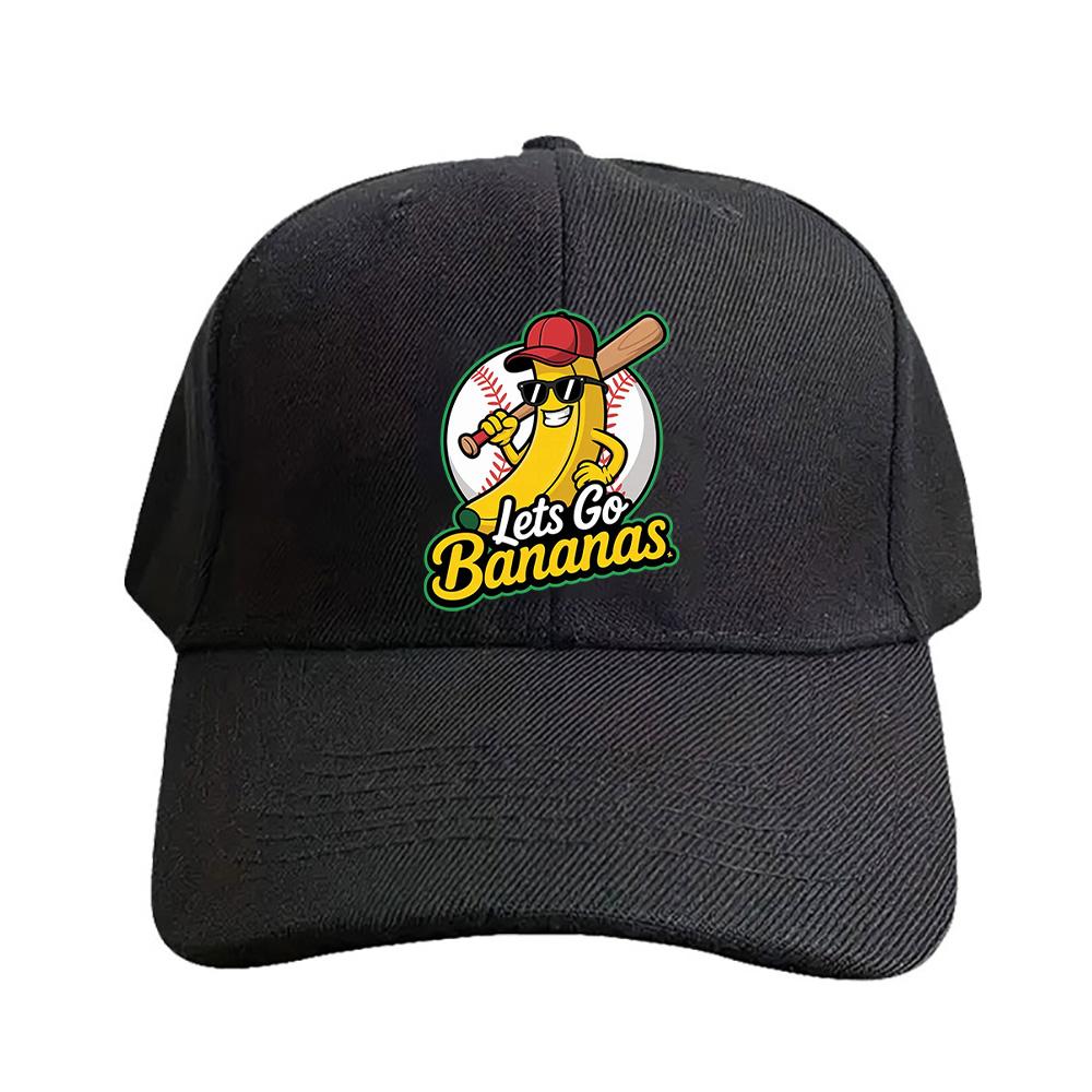 Let's Go Bananas Frau Mann Sommer Baseballkappe Verstellbar mit Gebogenem Schirm Entenschnabelkappe Schutz Sonnenhüte