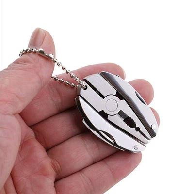 Mini Folding Plier Stainless Steel Foldaway Knife Keychain Screwdriver Portable Mini Pliers Camping Survival EDC Tools