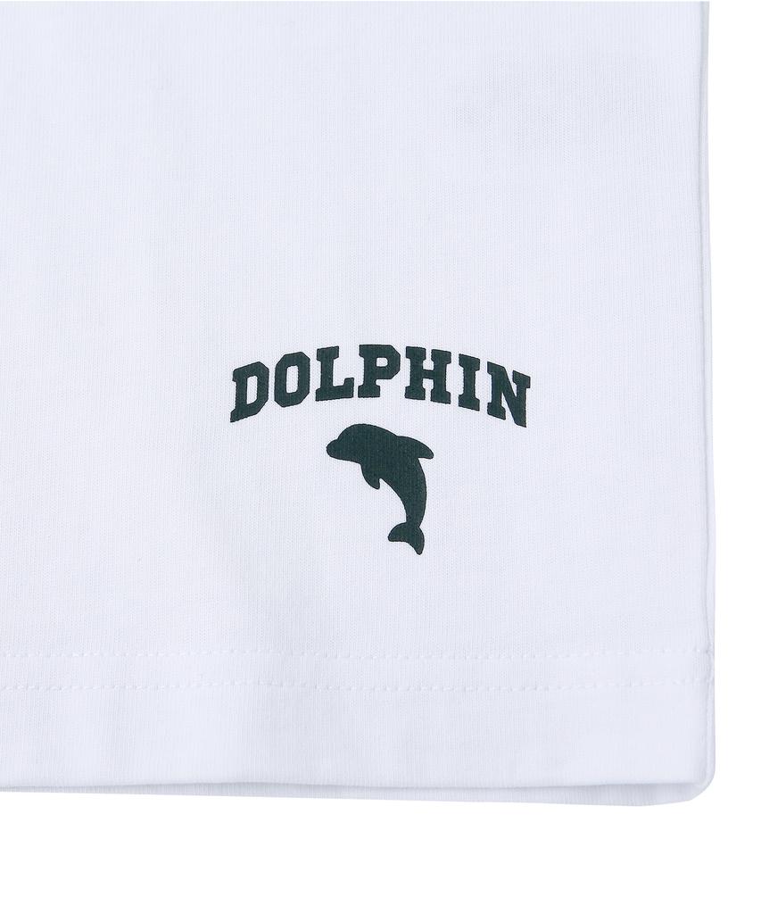 DOLPHIN WAVE APPAREL Dolphin Silicone Print Raglan Short Sleeve T-Shirt Black