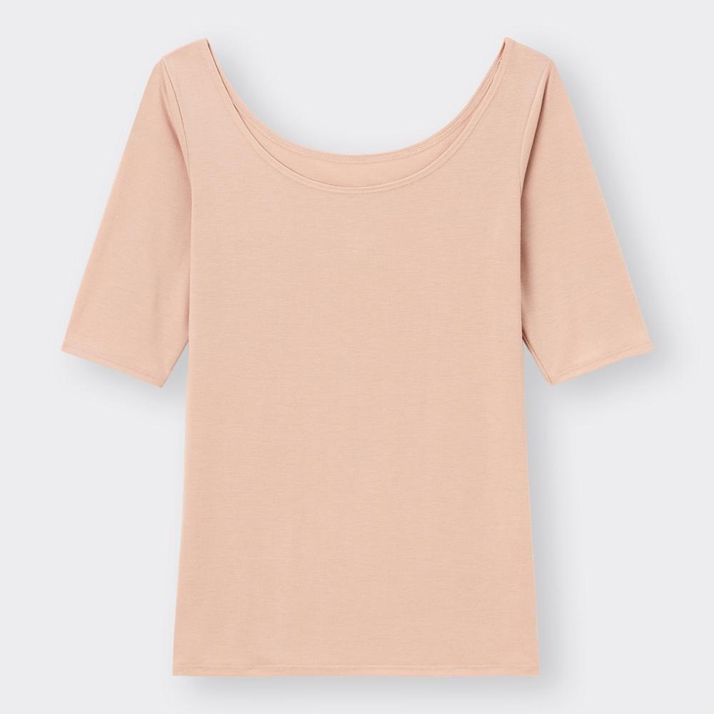 Gu STylE HEaT WidE NEck T  Half SlEEvE  + E