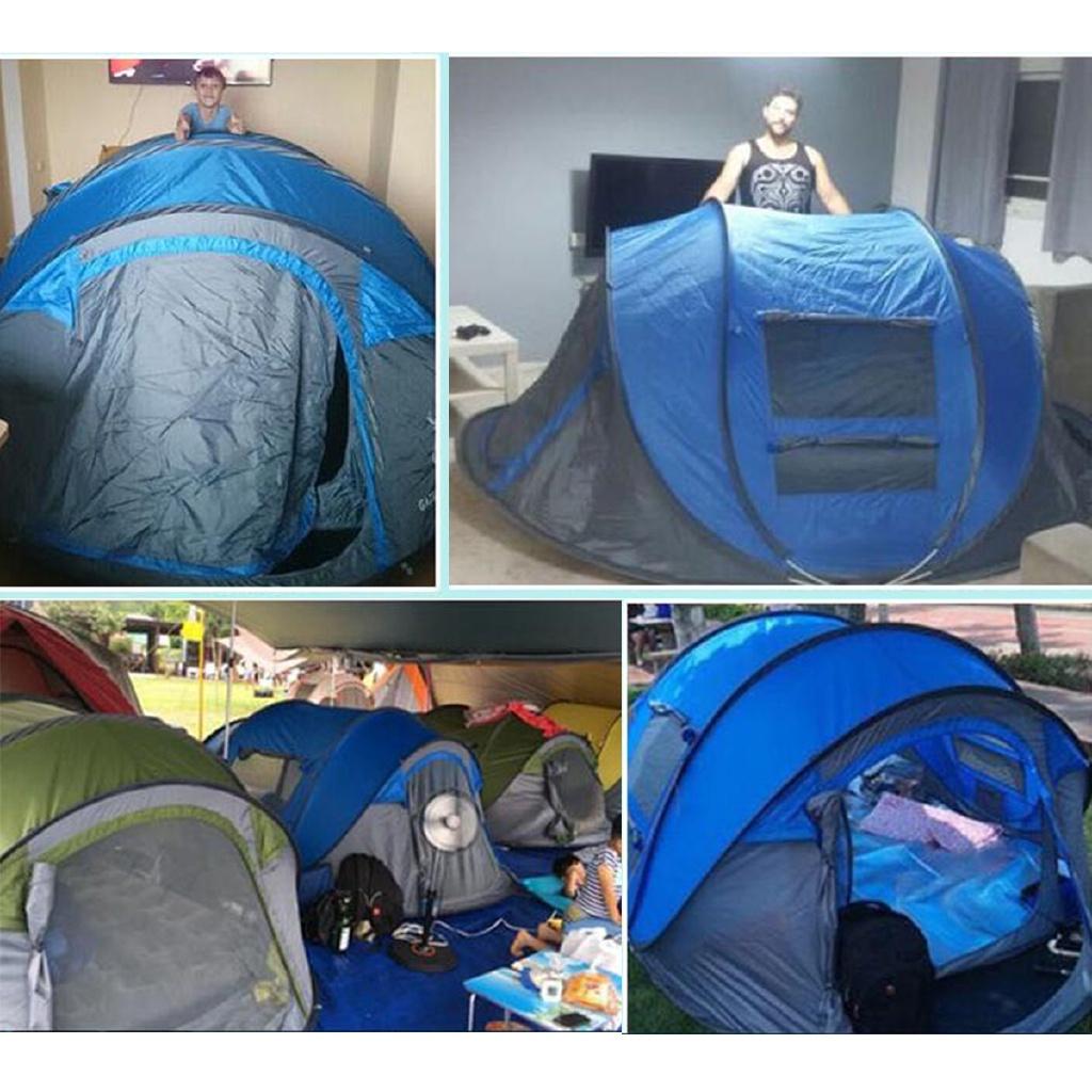 3-4 Person Waterproof Instant Tent Set-Up Waterproof UV Protect 2 Doors Camping Shelter Outdoor Camping Hiking Tent