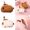 Cartoon Plush Pen Bag Big Capacity Pencil Case, Plush Stationeries Bag Pen Case Zippered Pen Bag Gift for Student Kid