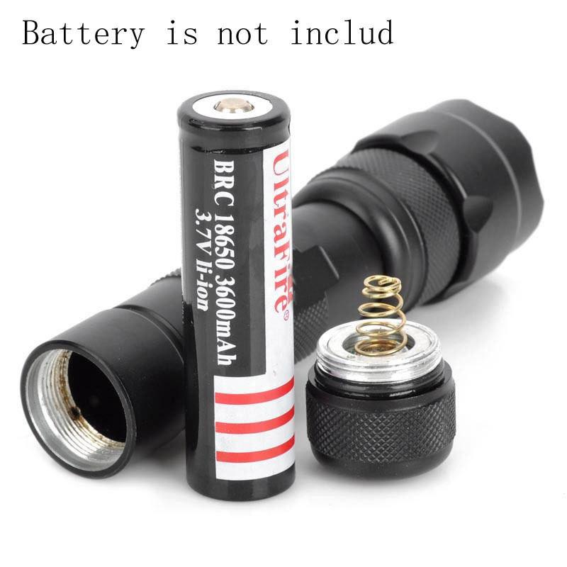 WF-502B 800Lm XM-L T6 1 Mode White/Red/Blue/Green Light Lantern Torch 18650 WF502B Waterproof LED Flashlight Drop Shipping