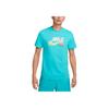 Sportkleding Logo Print Comfortabel Veelzijdig Ronde Hals Korte Mouw T-shirt Heren Tops Blauw FZ9996-345
