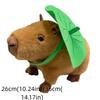 26cm/36cm Capybara Stuffed Toy Green Leaves Capybara Plush Animal  Nursery Decor