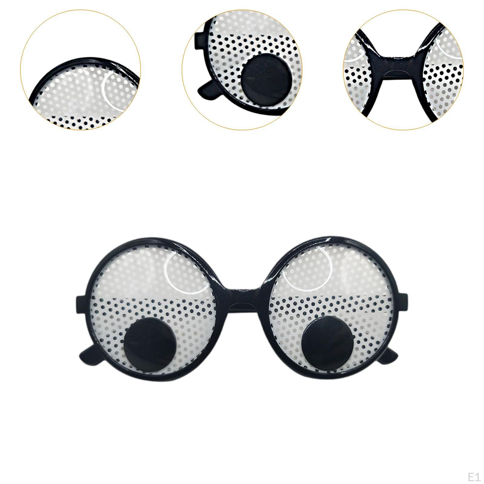 Очки-глаза на Хэллоуин забавные двигающиеся глаза для аксессуаров для костюма Solid White — фото 3