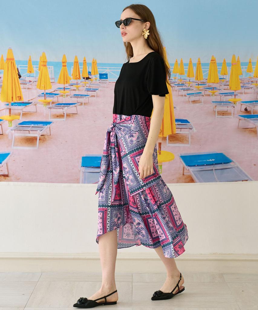 Bonide Square Neck Cover Dress Per Pink