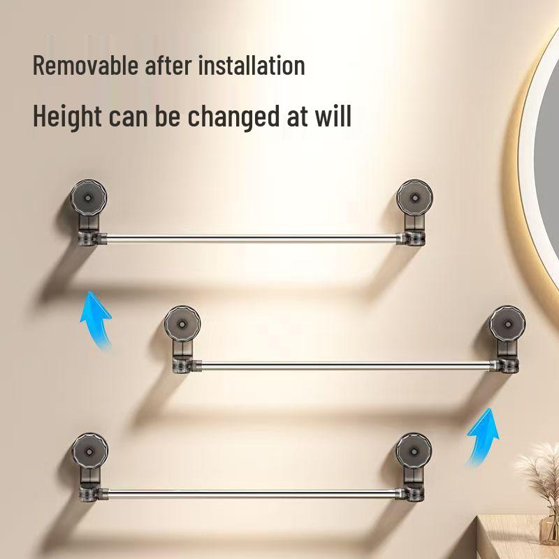 Teleskopowy wieszak na ręczniki z przyssawkami bez wiercenia do przechowywania w łazience