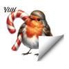Decorative Glass Film for Home Christmas Bird Static Window Stickers, PVC Waterproof Decals Creative Holiday Gift Friends Doors, Removable Stickers