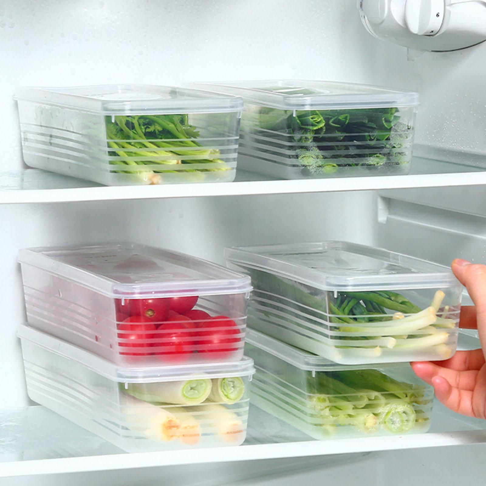 Пищевой длинный прямоугольный контейнер для хранения, герметичный пластиковый контейнер для организации кухни, кладовой и холодильника