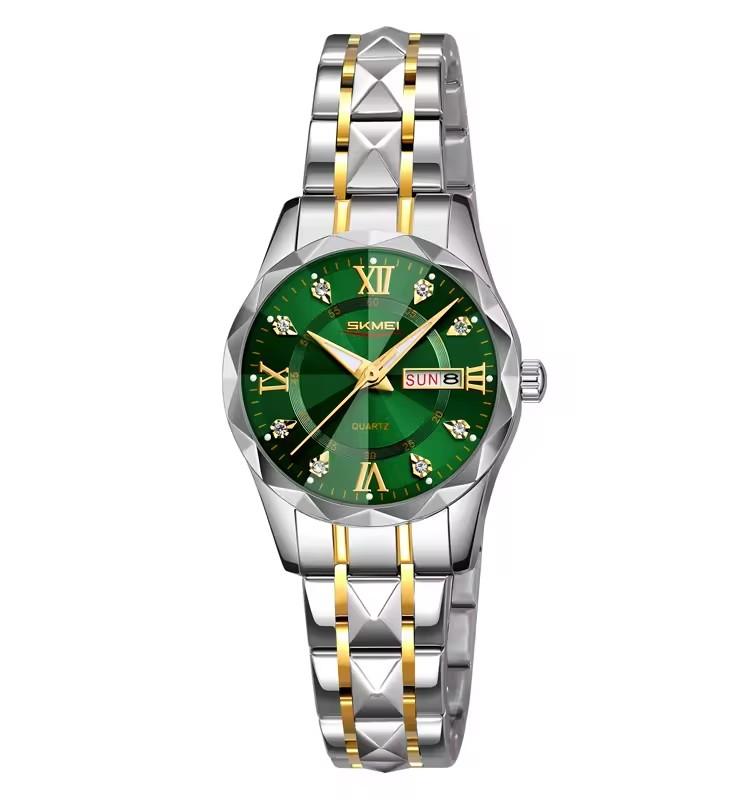 SKMEI 9369 Hochwertige Beliebte Luxus-Uhr Edelstahl-Anhänger Analog Wasserdicht Business Klassisch Quarz Paar-Armbanduhr