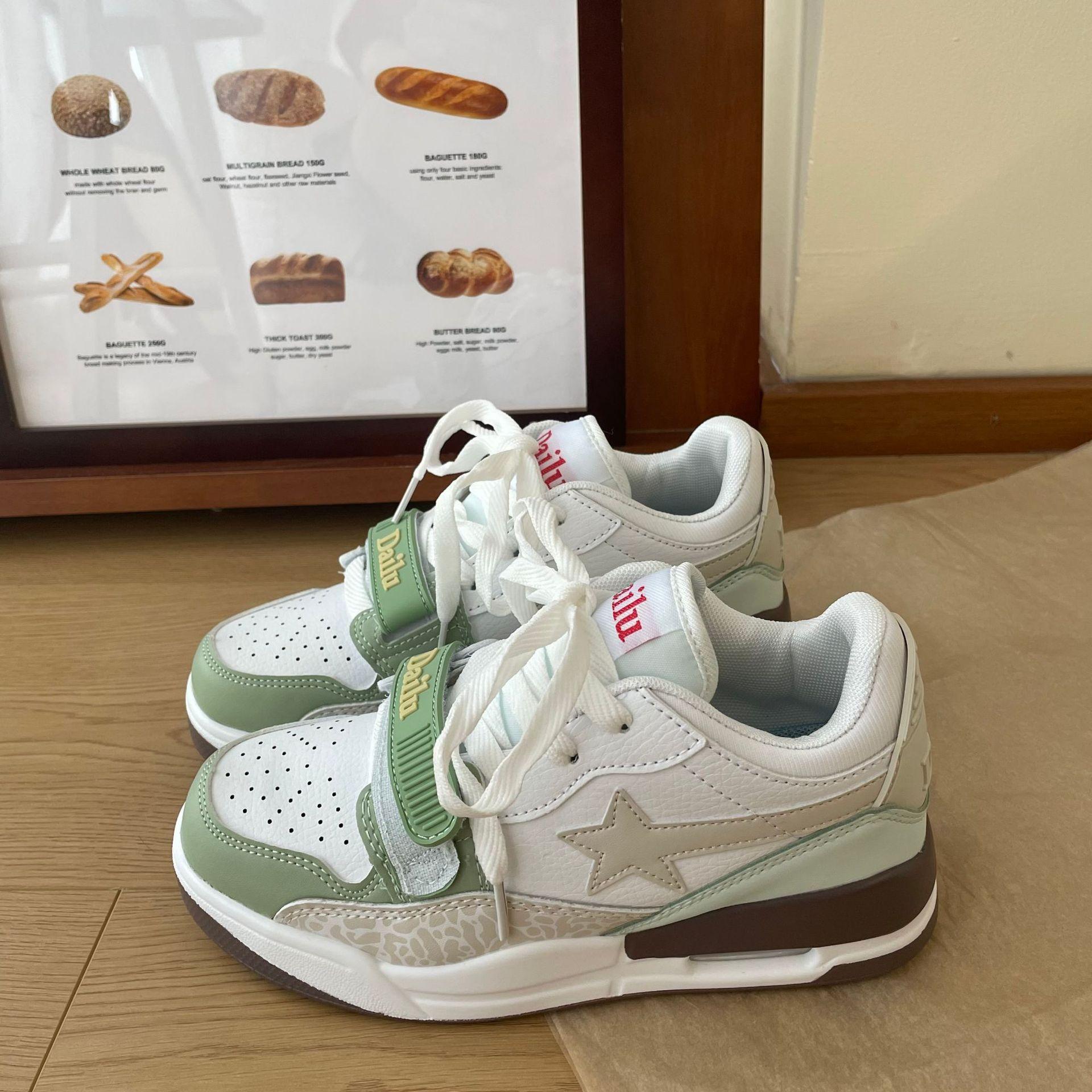 

ins wind air cushion casual couple jogging shoes ulzzang contrasting color college breathable sneakers 36