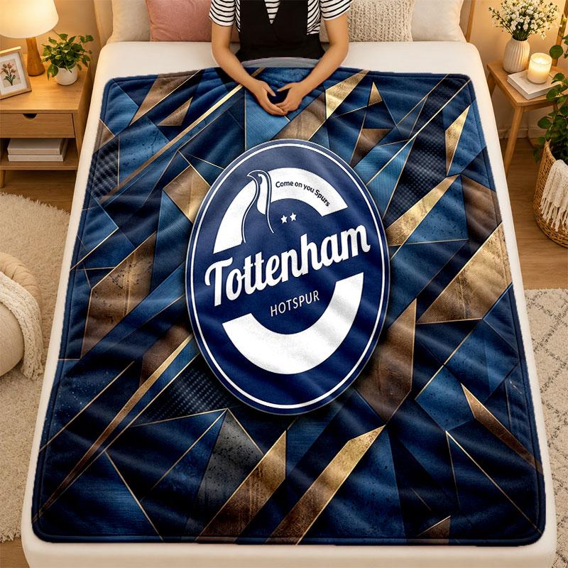 Flanell-Decke Tottenham Hotspur Warm Weich Überwurfdecke für Innenbereich Sofa Bett Wohnzimmergebrauch