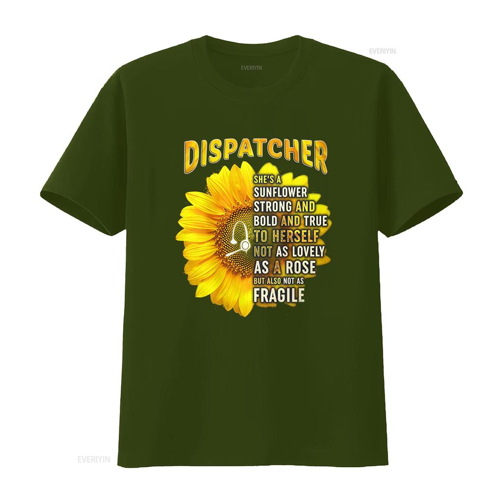 Dispatchers Are Strong And Bold T Shirt Vintage Washed Top For Everyday Wear Breathable Slightly Designer Clothes Stylish