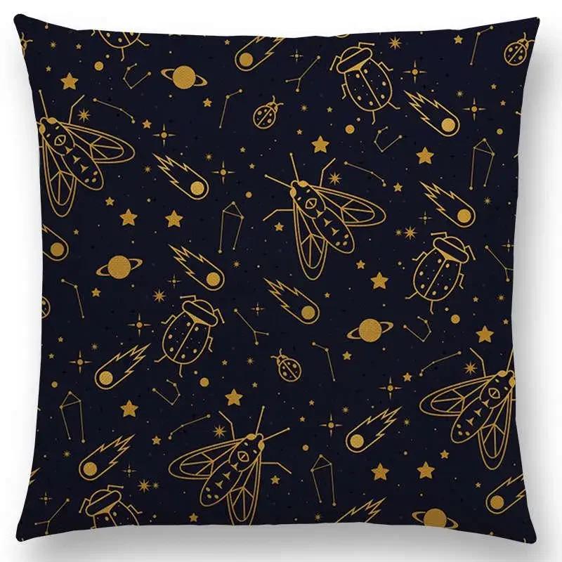 Neueste Schwarzer Hintergrund Mond Sterne Meteor Sternbild Galaxie Sofa Kissenbezug Katze Bär Hase Reh Vogel Kissenbezug