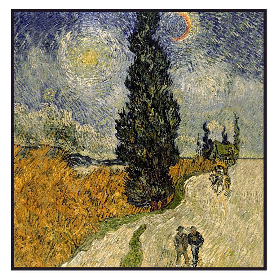 Silk Scarf Women Paintings Series Square Scarves Head Echarpes Silk Foulards Femme Wraps Beach Shawls Bandana Lady Hijabs 90CM