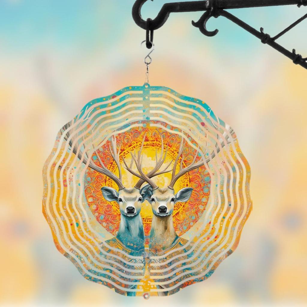 10 Inch Hanging Wind Chimes with 360 Degree Hook Exquisite Design for Balcony Garden Courtyard Decoration Spring Summer Artistic Dynamic Gift