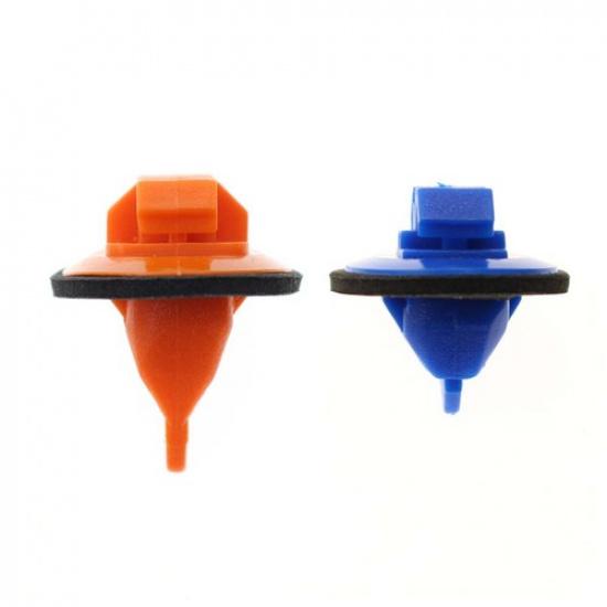 Set of 100: Orange & Blue Trim Moulding Clips For Toyota 75395-35070 75396-35020