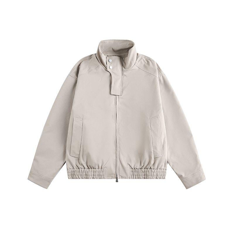 Dream Made American-Style Stand-Up Collar Zipper Workwear Coach Jacket Men's Boxy Short Flight Couple Jacket