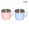 Tazze in Acciaio Inossidabile a Doppio Strato Antiscottatura Manico in Plastica Tazza per Caffè Latte Tè Bevande Acqua per Casa Ufficio Bicchiere