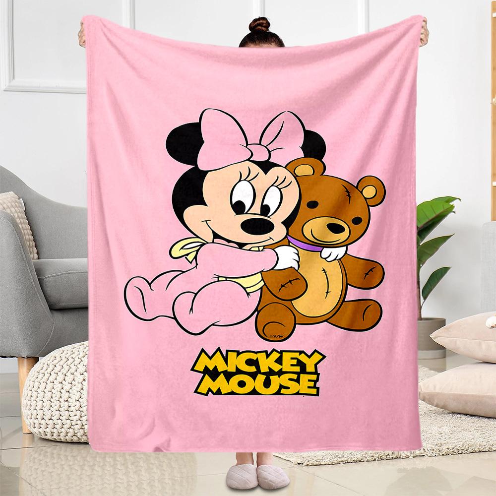 Minnie Mouse Floral Fantasy Blanket Soft & Cozy Suitable for Bed Livingroom Couch Four Seasons Universal Warmthful Decor