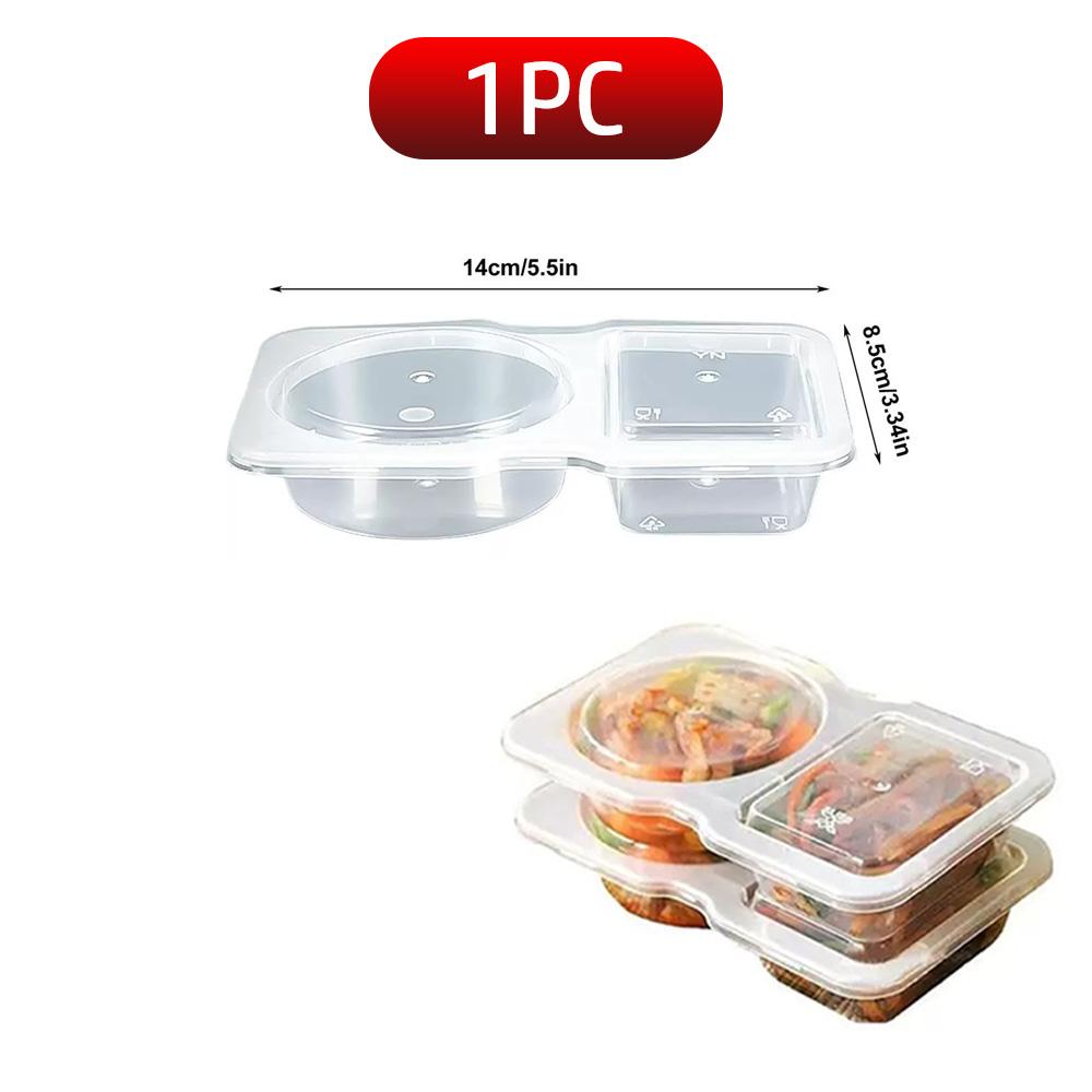 

50 ШТ/30 ШТ/20 ШТ/10 ШТ/5 ШТ/1 ШТ - Одноразовый соусник, 2 отделения, многоразовый