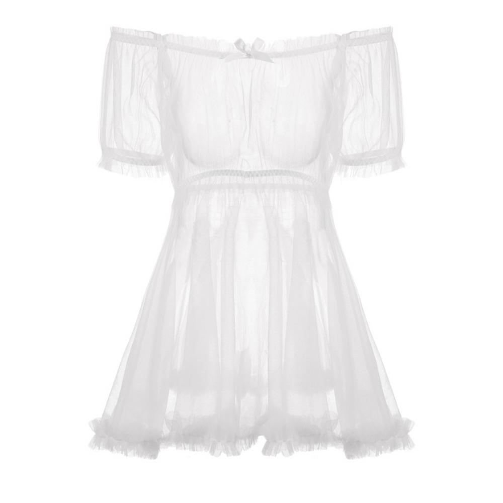 Sexy Chiffon Skirt Large Size Sex Pajamas Women's Transparent Sex Underwear Pure Desire Temptation Teasing Bed Wholesale