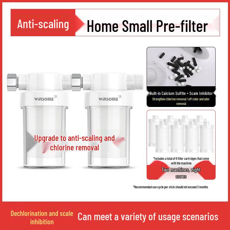Water Filter for Heaters, Washers, Faucets, and Showers