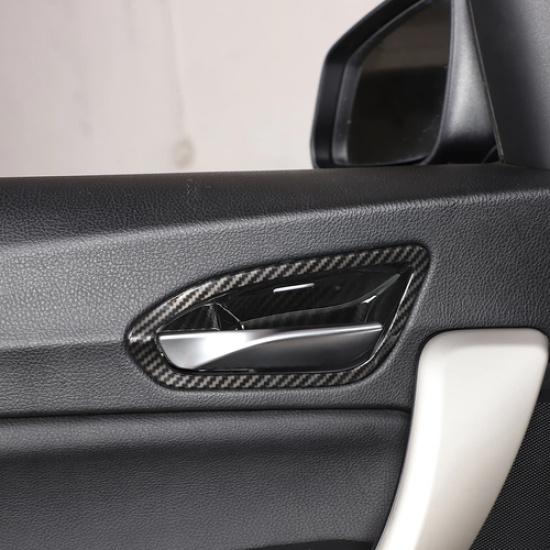 ABS Carbon Fiber Inner Door Bowl Cover For BMW 1/2 Series F20 F22 E82 2012-