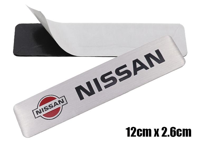 CGANEI1 1pcs 3D Nissan aluminum Car Fender side logo Car door Emblem Rear emblem car window sticker styling Accessories aluminum sticker