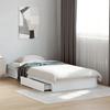VidaXL Bed Frame with Drawers Without Mattress White 90x200 Cm 3280678