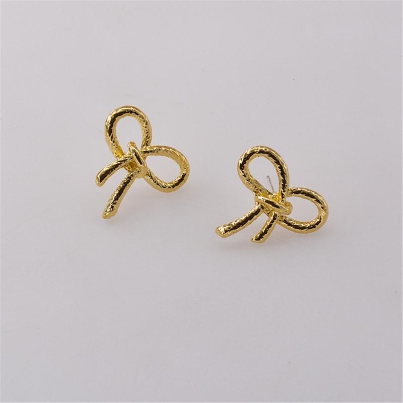 Elegant Gold Color Butterfly Knot Earrings Stylish Ear Piercing Ear Pendant Jewelry Cute Ear Studs Jewelry Accessories
