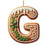 Child Safe Acrylic Christmas Letter Ornament Gingerbreads Homes Decors For Car Homes Decoration Holiday Party Accessory