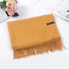 Tassel Scarf Wool Scarves Pure Color Shawl Luxury Winter Neck Scarves  Students
