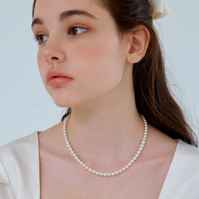 KINDABABY gradation swa pearl necklace