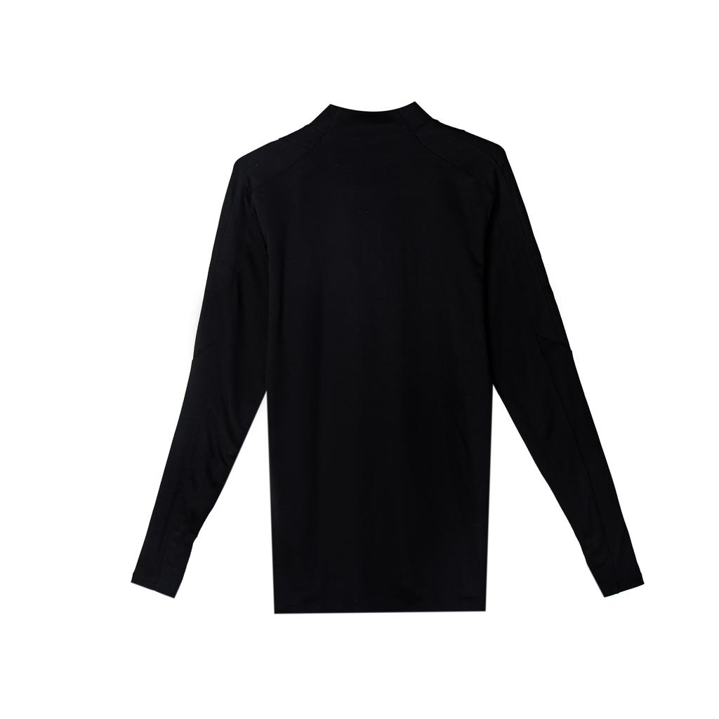 Nike Dri-Fit Half-Zip Stand Collar Long Sleeve Knit Top Men tops Black 698916-011