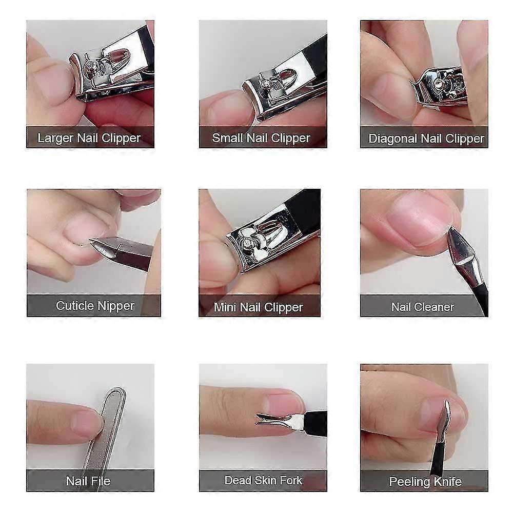 Professional Manicure Set, 18 Pcs Portable Nail Clippers Pedicure Set