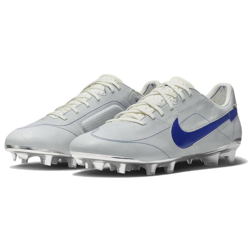 Nike Tiempo Legend 9 Elite FG Made In Italy White Game Royal Men Sneakers Metallic-Silver DQ7792-140