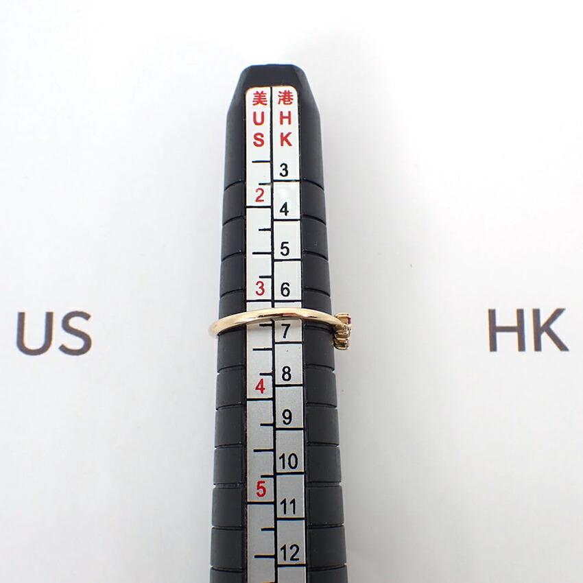 [Pre-owned] K10PG Ruby and White Sapphire Ring/Size 5/j36-4