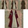 Vintage Gothic Renaissance Dress With Long Sleeves For Women's Cosplay Costume