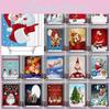 Vibrant Christmas Shower Curtain With Hooks Santa Claus Waterproof Fabric