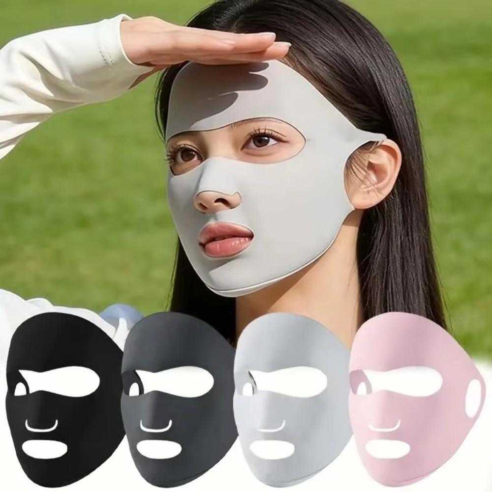 Breathable Anti-UV Neck Scarf Full Face Sunshade Face Mask Cool Sun Protection Mask Summer