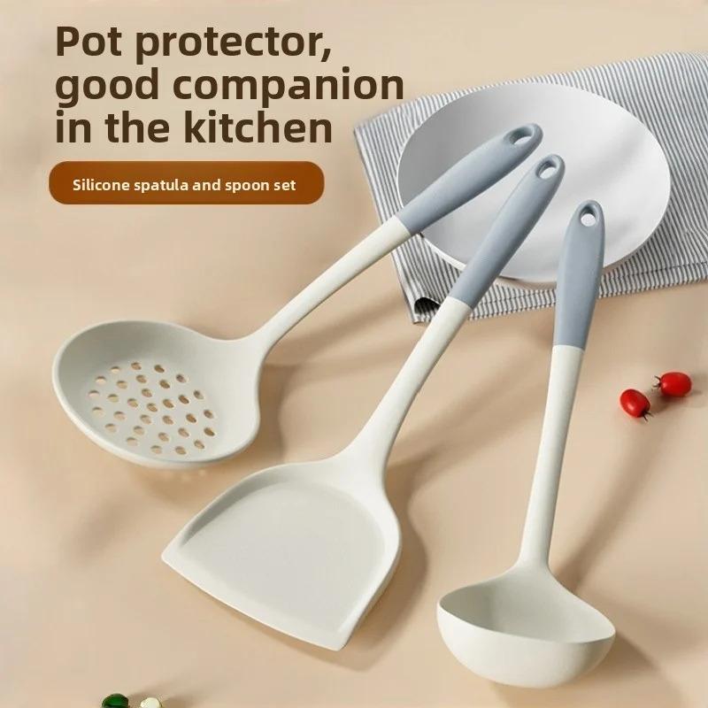 Kitchenware Set Food Grade Silicone Spatula Non-stick Pan Special High Temperature Resistant Kitchen Cooking Soup Spoon Colander