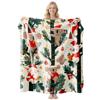 Christmas Themed Flannel Fleece Blanket Nap Throw Customizable Home Use