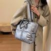 Large Capacity Underarm Bag Fashion Quilted Women Shoulder Bag Designer Space Padded Cotton Handbag Luxury Puff Shopper Tote