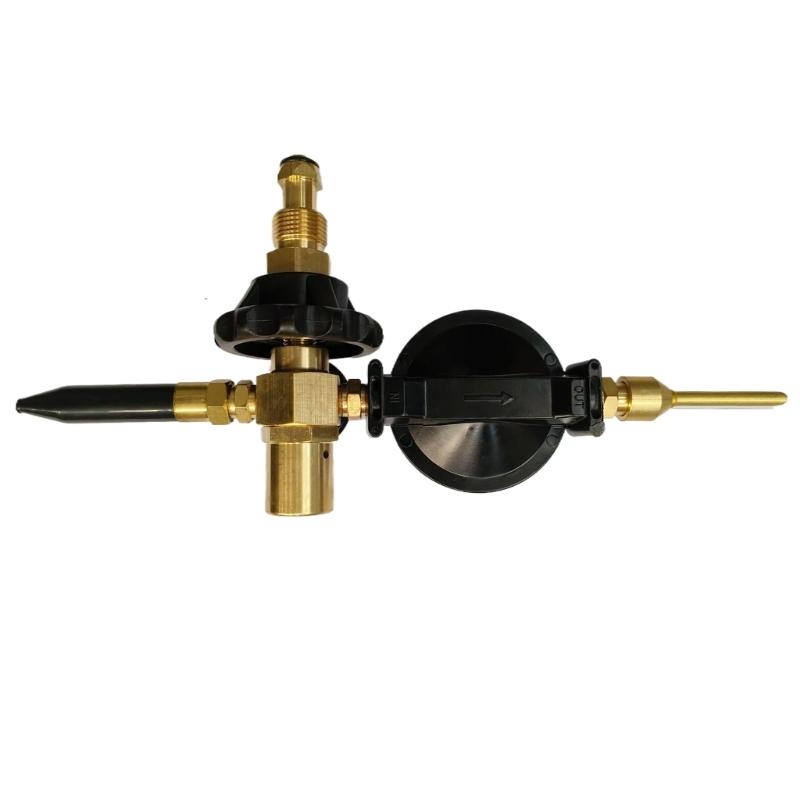 Helium Balloon Inflator Regulator Helium Balloon Filler 0-3000PSI Helium Tank Regulator Filler for CGA580 Tank Valves
