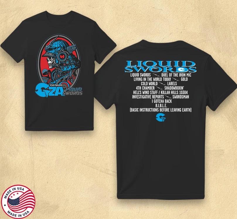 GZA 2025  Liquid Swords  Samurai Iconic Graphic Tee for Fans 2XL