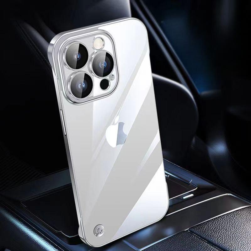 PC Frameless Electroplating 16PRO Suitable for IPhone 15 Mobile Phone Case Ultra-thin Transparent Hard Shell Apple 14 Protective Case