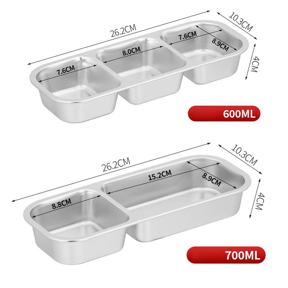 Durable 304 Stainless Steel Lunch Box Leak-proof Seal with Lid Fresh-keeping Box Compartment Bento Box